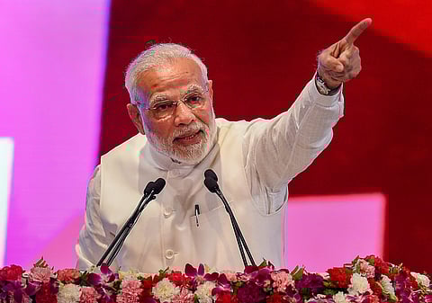 Prime Minister Narendra Modi praises CM Yogi Adityanath for speedy conversion of intent to investment