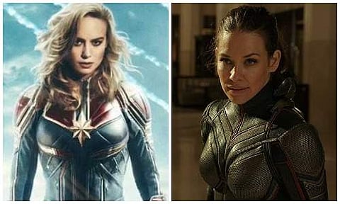 (Left) Brie Larson as Captain Marvel, (right) Evangeline Lilly as Wasp in 'Ant-Man and the Wasp' (Photo | IMDB)
