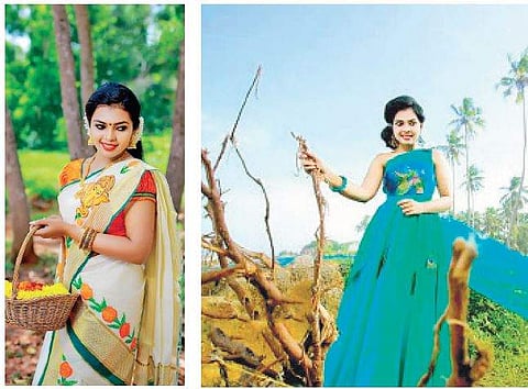 Making a mark with hand-painted patterns