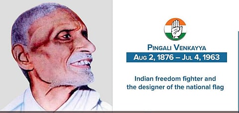 Pingali Venkayya had designed the national flag (Photo | @INCIndia)