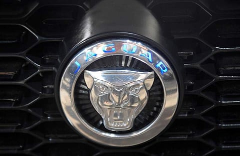 The name badge is seen on Jaguar Land Rover's I-PACE concept car on display. Image for representation. (Photo | Reuters)
