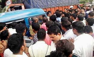 The youth dragged Khalid out and beat him up black and blue.