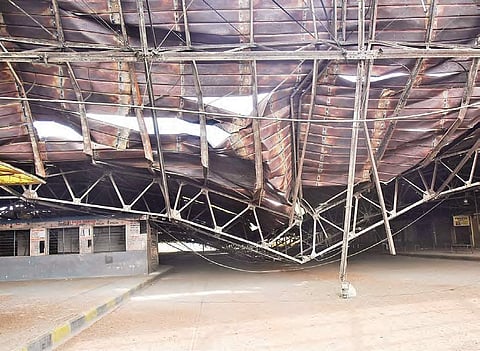 Fall of the titan: Nizam-era structure collapsed in Hyderabad