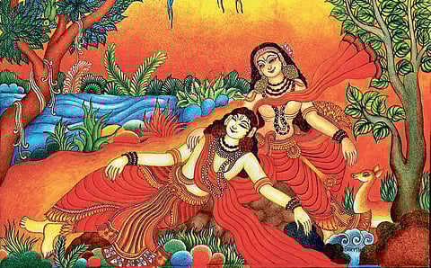 A series of 113 paintings were displayed