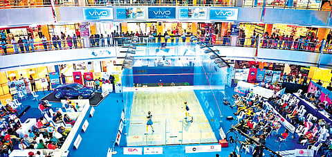 Image of squash game for representational purpose