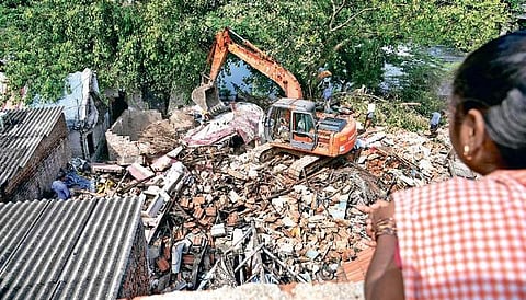 Eviction drive in Namachivayapuram last year |  file photo