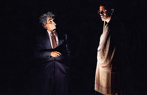 A scene from Two Fathers play.