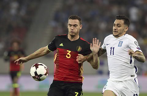Thomas Vermaelen (L) believes France will be tougher opponents than five-times world champions Brazil. | AP