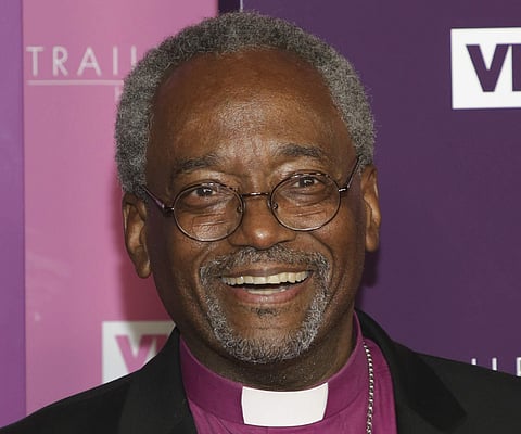 In this Thursday, June 21, 2018, file photo, Bishop Michael Curry attends VH1's Trailblazer Honors at the Cathedral of St. John the Divine in New York. | AP