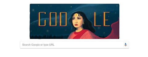 Google doodle honouring Meena Kumari.