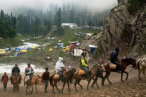 Pilgrims on the Kailash-Manasarovar yatra (Photo | File/PTI)
