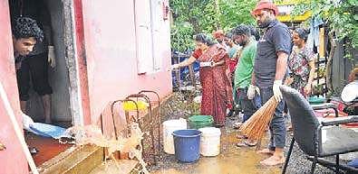 Cleaning of a house in progress   A Sanesh