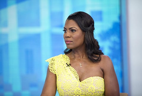 This image released by NBC Today shows reality TV personality and former White House staffer Omarosa Manigault Newman during an interview on the 'Today' show on Monday, Aug. 13, 2018, in New York. Manigault Newman was promoting her book 'Unhinged.' | AP