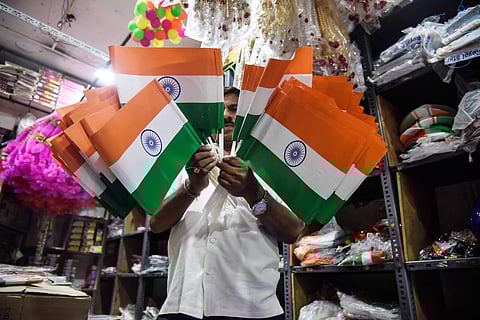 The court also asked the city police to record videos of all the roads tomorrow to make sure there is no use on plastic flags. (Photo | Vinay Madapu/ EPS)