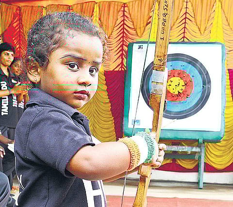 Three-year-old Sanjana shot 1,111 arrows in one sitting
