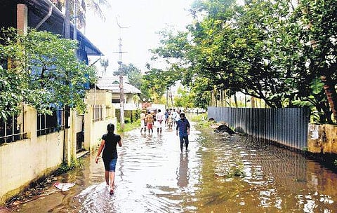 The waterlogged Kaipally Lane at Kaloor  Toby Antony
