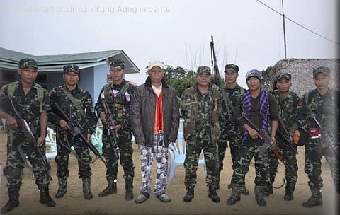 Yung Aung, the new chief of the SS Khaplang faction of the National Socialist Council of Nagaland. | Express Photo Services