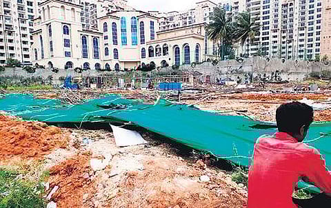 A demolition drive, taken up by the BBMP on Saturday at a private plot near Bellandur, has left around 1,500 homeless