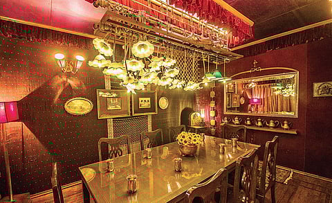 The interiors of Sonar Tori and some items on the menu (right)