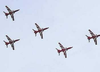 A file photo of aerobatics demostration team of the Indian Air Force