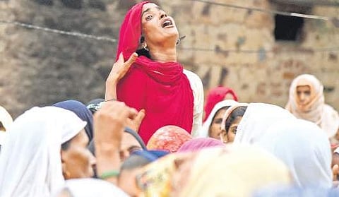 Alwar lynching victim Rakbar Khan's grieving wife. (Photo |EPS)