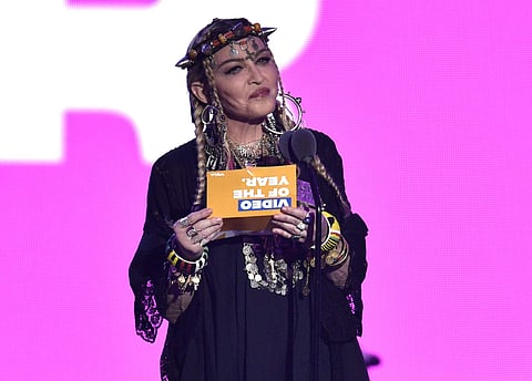 Madonna presents the award for video of the year at the MTV Video Music Awards at Radio City Music Hall. | AP