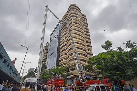 Fire fighters carrying out rescue work after a fire broke out at the Crystal Tower at Parel in Mumbai on Wednesday August 22 2018. | PTI