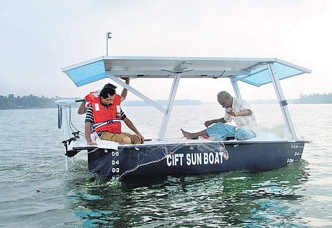 The solar-powered vessel built by the Central Institute of Fisheries Technology