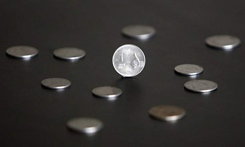 A one rupee coin is seen in this picture illustration. (File Photo | Reuters)