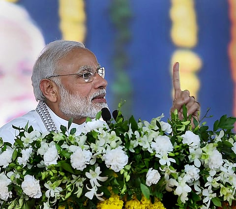 Narendra Modi, citing a report by the World Health Organisation said lives of three lakh children in India can be saved just by ensuring cleanliness. (Photo|PTI)