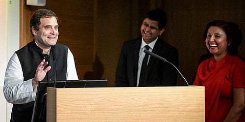 Congress President Rahul Gandhi addresses at Royal Society of Medicine in London on Saturday August 25, 2018. | PTI