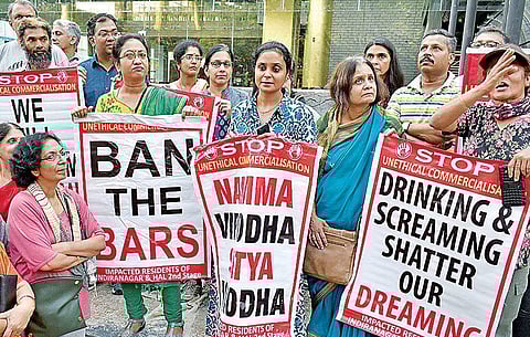 Indiranagar residents recently protested pubs/bars violating laws