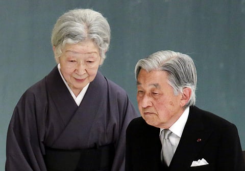 Emperor Akihito, right, and Empress Michiko. (Photo | AP)