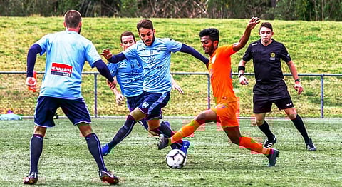 India's U-23 football team went down fighting to Sydney FC. (Photo | Indian football team/Twitter)