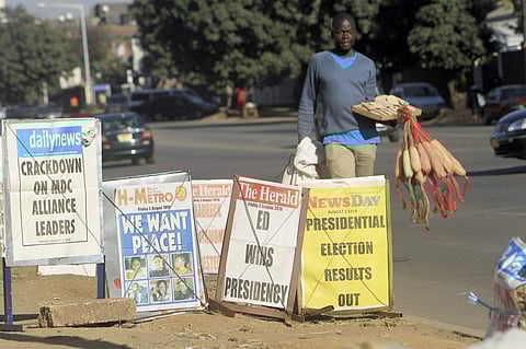 Zimbabwe's President Emmerson Mnangagwa won an election Friday with just over 50 percent of the ballots as the ruling party maintained control of the government in the first vote since the fall of longtime leader Robert Mugabe. (Photo | AP)