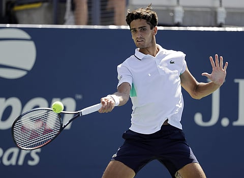 Pierre-Hugues Herbert who was a set and 3-0 ahead at the time when umpire Lahyani went to help Kyrgios  | AP