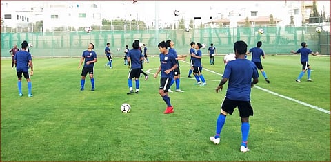 India U-16 team will play current AFC U-16 champions Iraq tomorrow (Photo | Twitter/Indian Football Team)