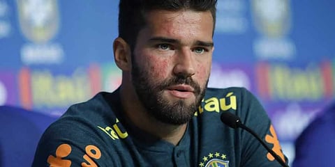 Brazil goalkeeper Alisson (Photo | File/AP)