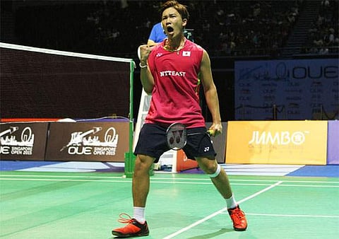Japanese badminton player Kento  Momota (Photo | AP)
