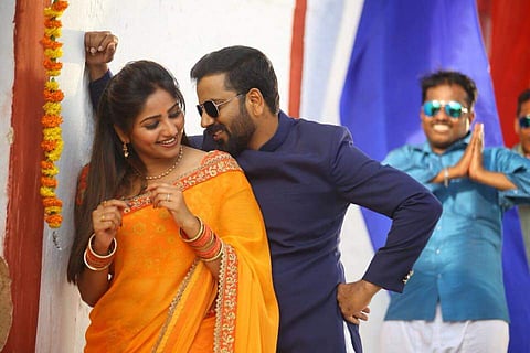 Sathish Ninasam and Rachita Ram in Ayogya.