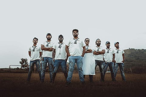 Rahul Riji Nair and his team pose at the Ooty shooting spot (Photo | Facebook)