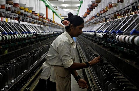 A woman works at a textile mill in Mumbai. (File | Reuters)