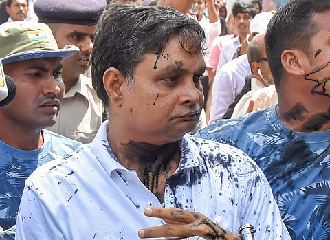 Main accused in the Muzaffarpur shelter home case Brajesh Thakur being taken to a special POCSO court in Muzaffarpur on Wednesday Aug 8 2018. | PTI