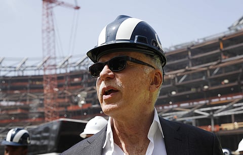 n this file photo dated Thursday, June 14, 2018, Los Angeles Rams owner Stan Kroenke tours the team's new NFL football stadium, in Inglewood, Calif. USA.  | AP