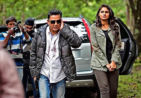 While Ghibran is the music director, Kamal Haasan himself has written, directed and co-produced the spy thriller, which will simultaneously hit the screens in Tamil, Telugu and Hindi.