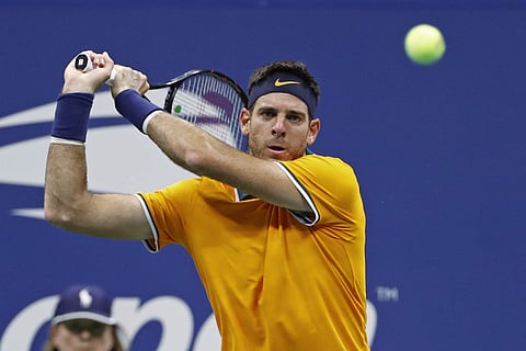 Juan Martin del Potro of Argentina watches a return to Fernando Verdasco of Spain during the third round of the US Open | AP