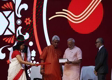 PM Narendra Modi inaugurates India Post Payments Bank (Photo | EPS/Shekhar Yadav)