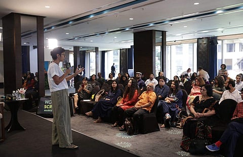 Filmmaker Kiran Rao at the 'Word To Screen Market' session of 20th Jio MAMI Mumbai Film Festival with Star.