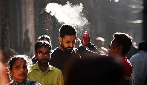 Abhishek Bachchan during the shooting of 'Manmarziyaan'. (Photo | khamkhaphotoartist via Abhishek Bachchan's Instagram page)