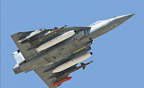 Tejas. (Photo | twitter @IAF_MCC)